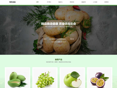 有机食品有限公司网页制作设计-案例